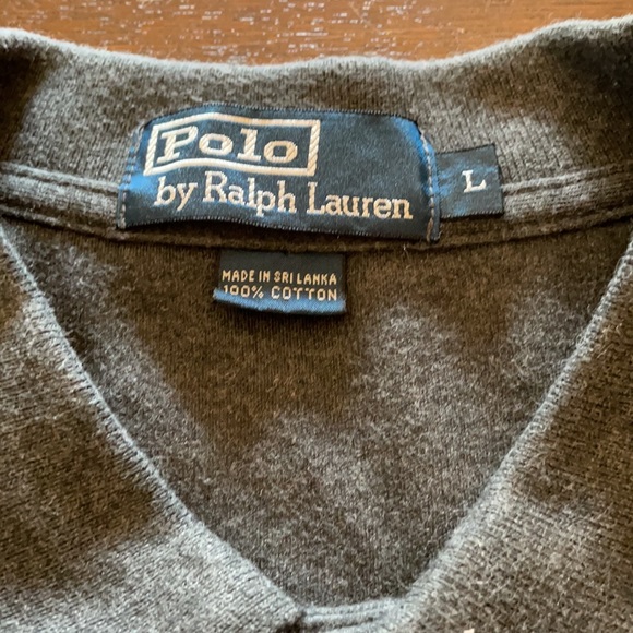 Men’s Polo Ralph Lauren Dark Gray Polo Large - Picture 3 of 5